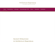 Tablet Screenshot of heilzentrum-regensburg.de